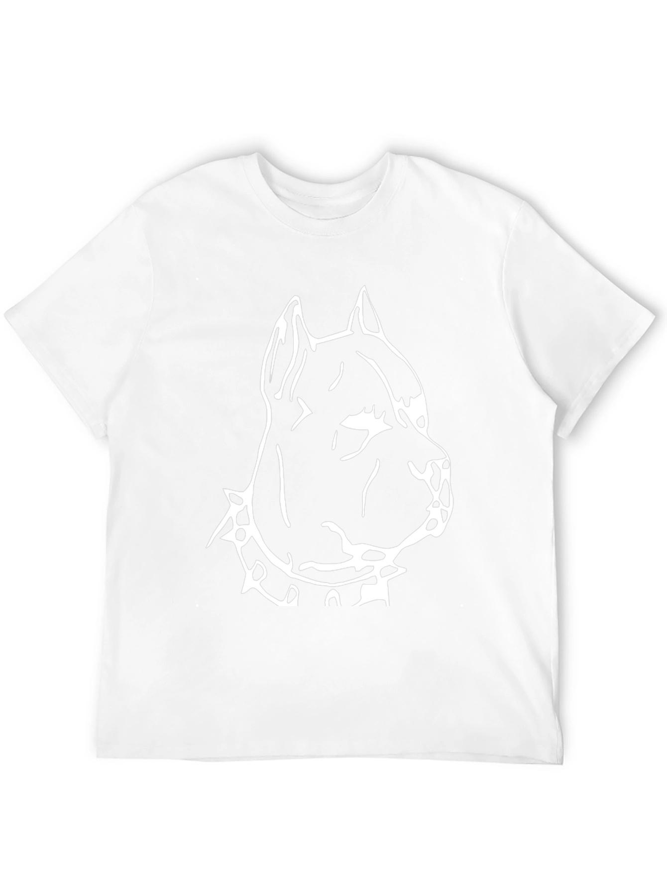Black T-Shirt with Pitbull Dog Graphic