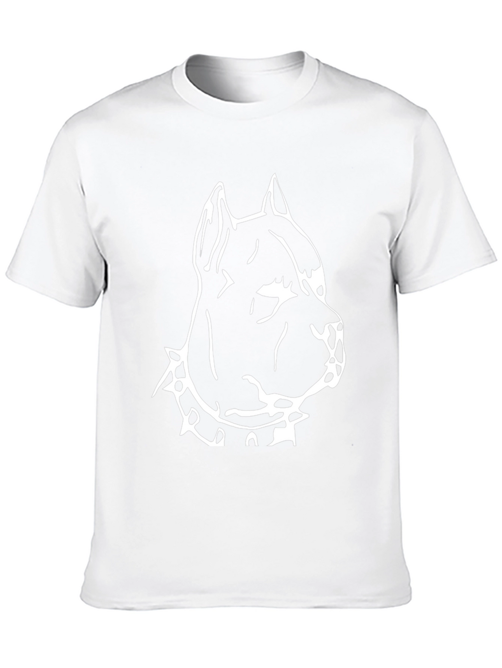 Black T-Shirt with Pitbull Dog Graphic