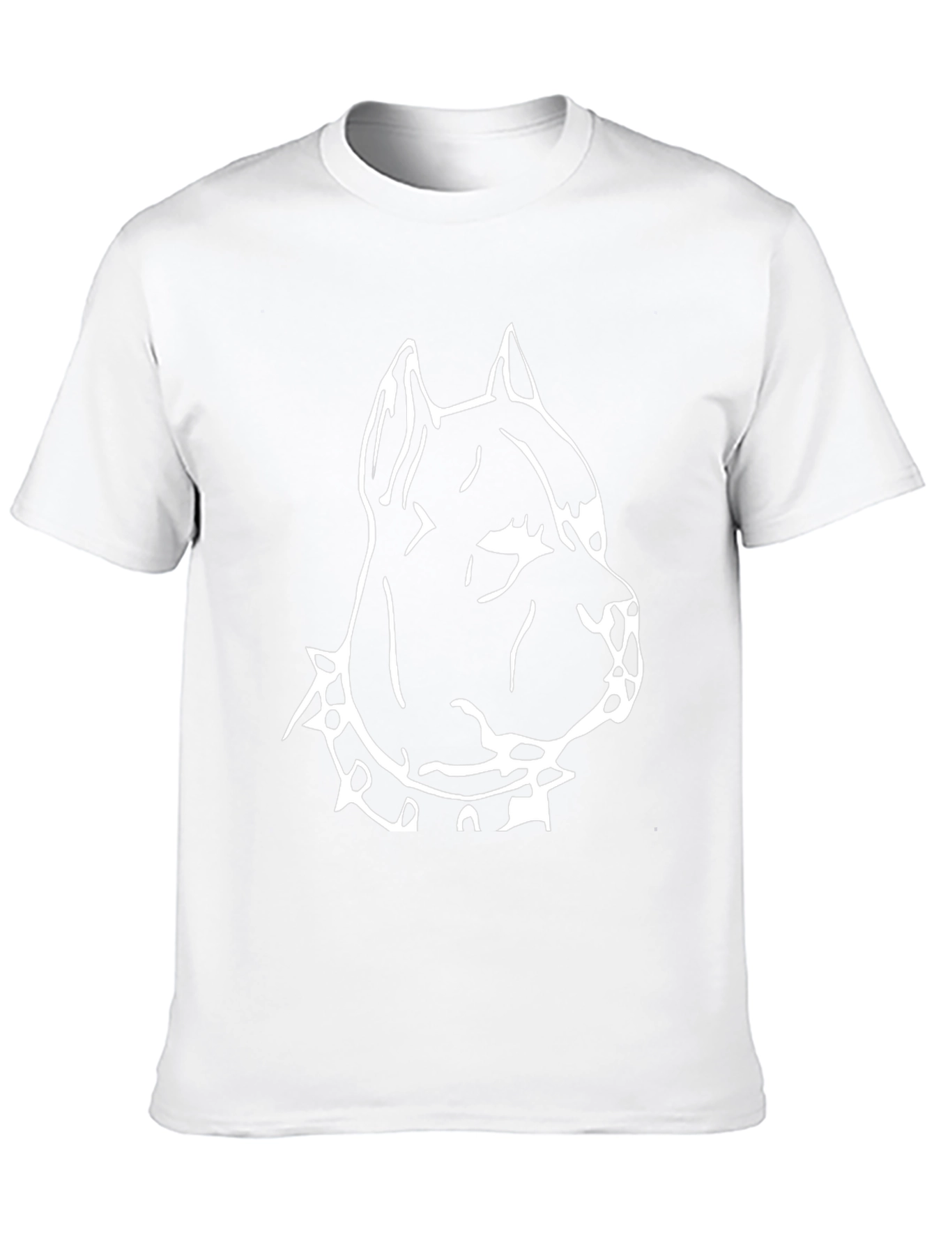 Black T-Shirt with Pitbull Dog Graphic
