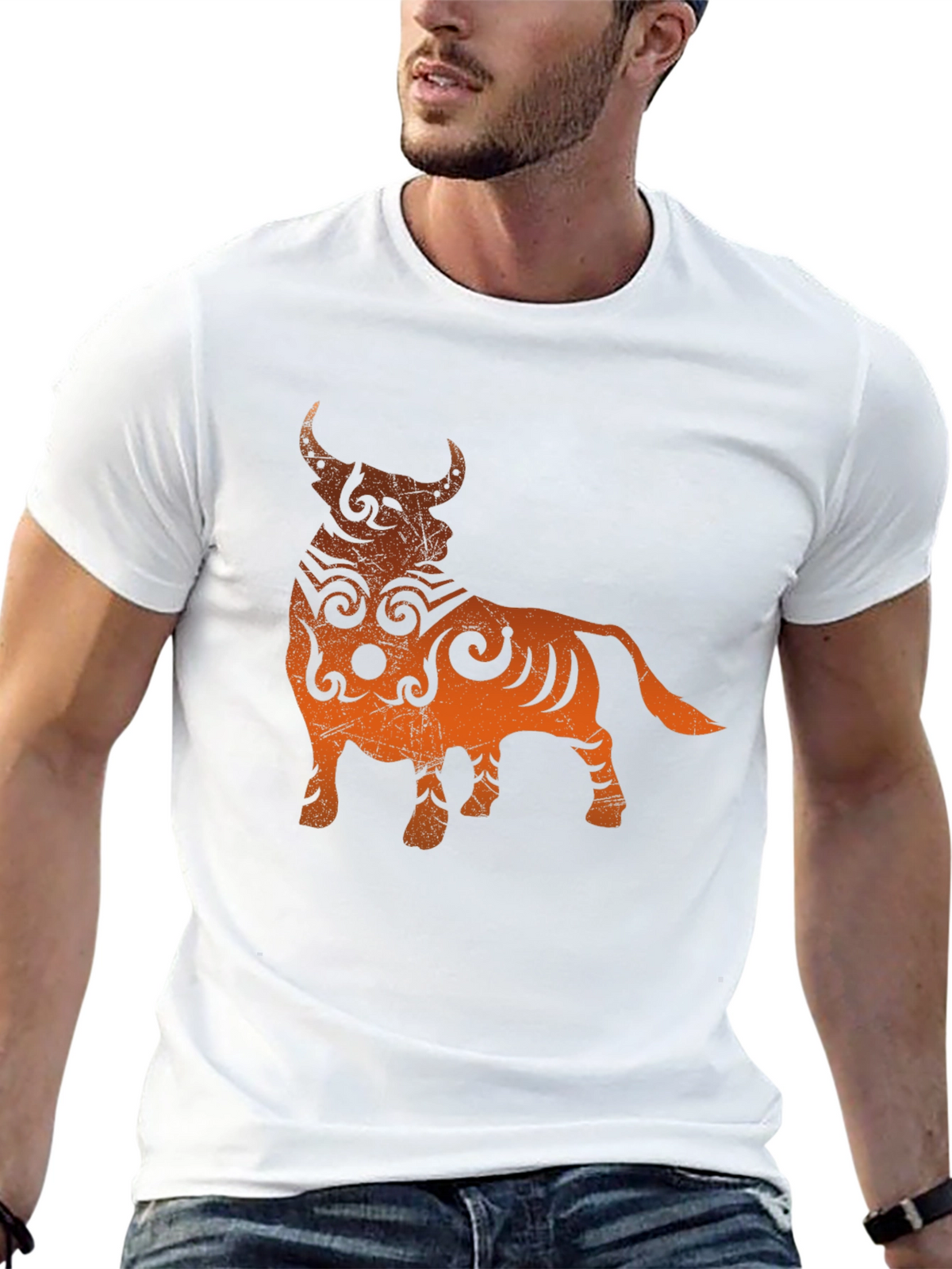 Taurus Graphic Tee - Black Cotton Blend