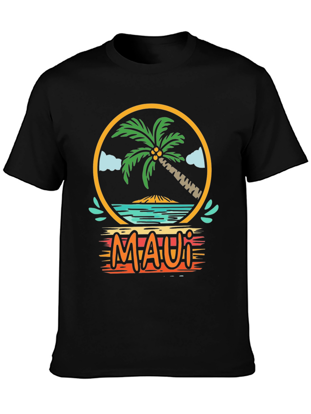 Maui Graphic T-Shirt Palm Tree Island Vacation Tee