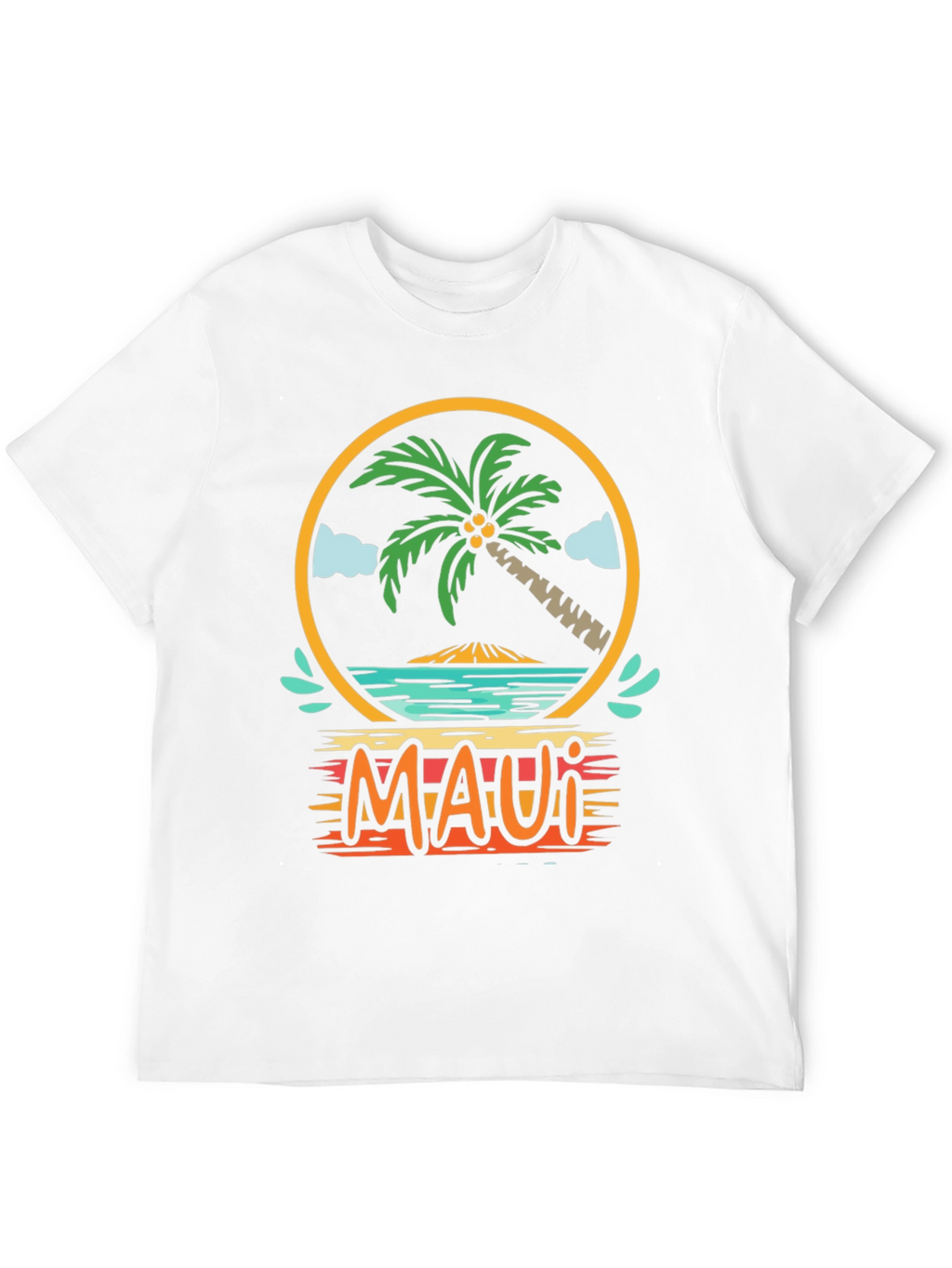 Maui Graphic T-Shirt Palm Tree Island Vacation Tee