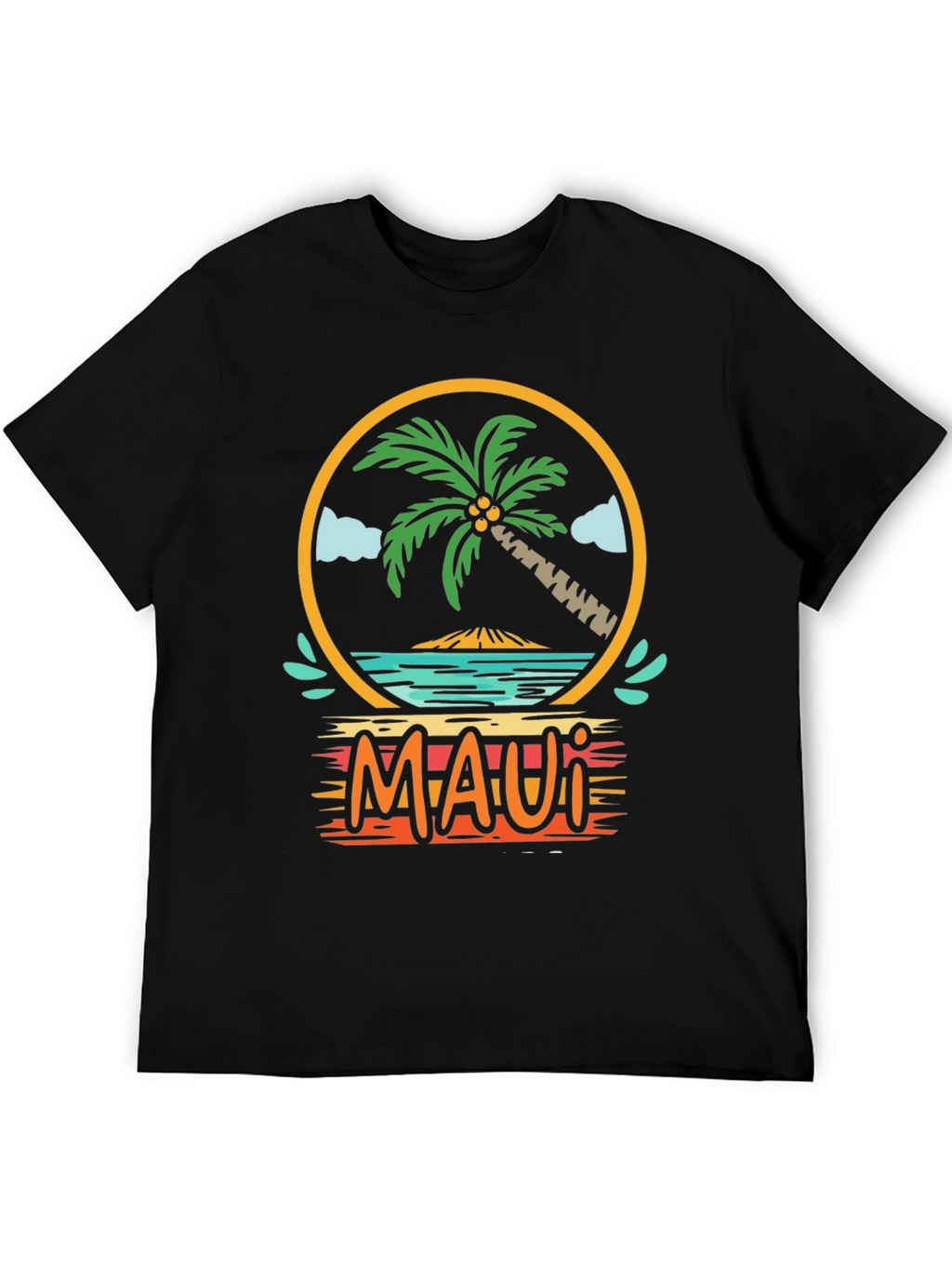 Maui Graphic T-Shirt Palm Tree Island Vacation Tee