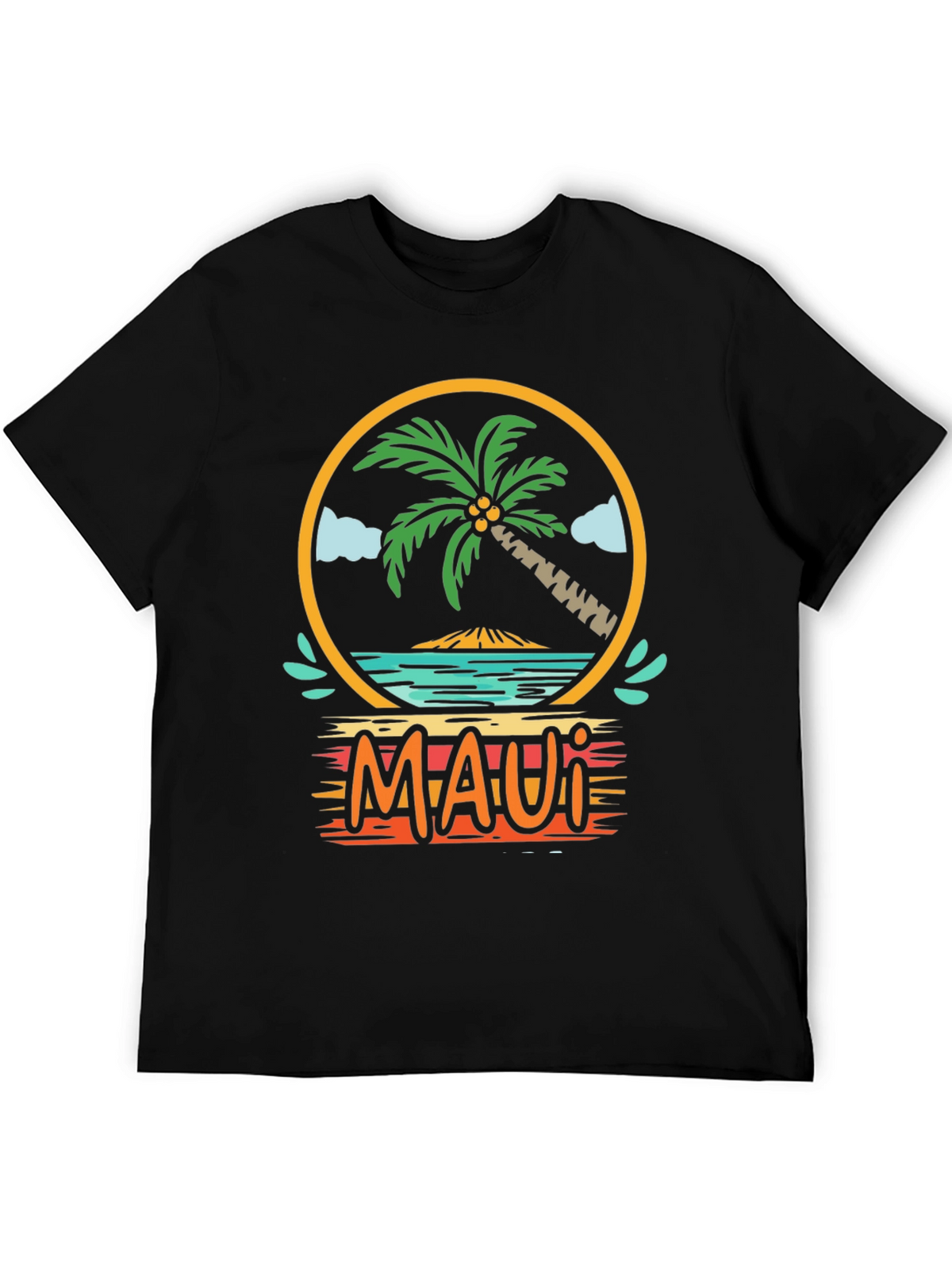 Maui Graphic T-Shirt Palm Tree Island Vacation Tee