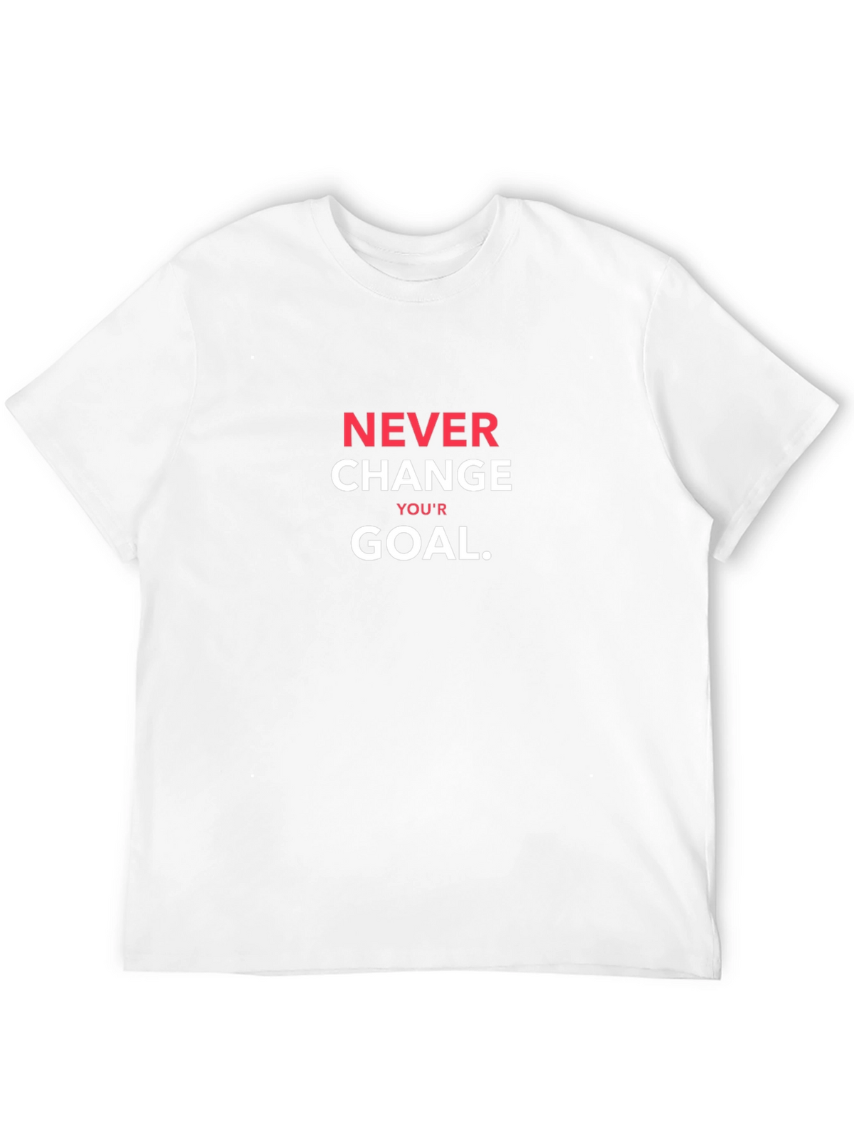 Never Change Your Goal Black T-Shirt