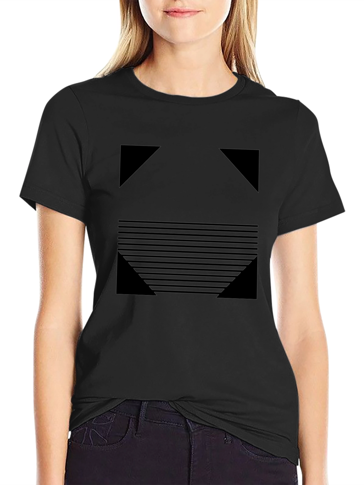 Geometric Black T-Shirt