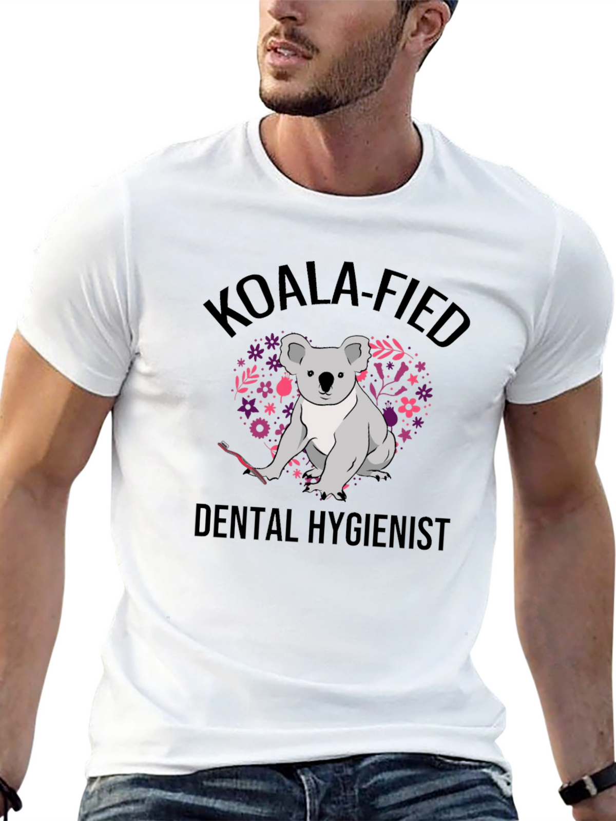 Koala-Fied Dental Hygienist Black T-Shirt