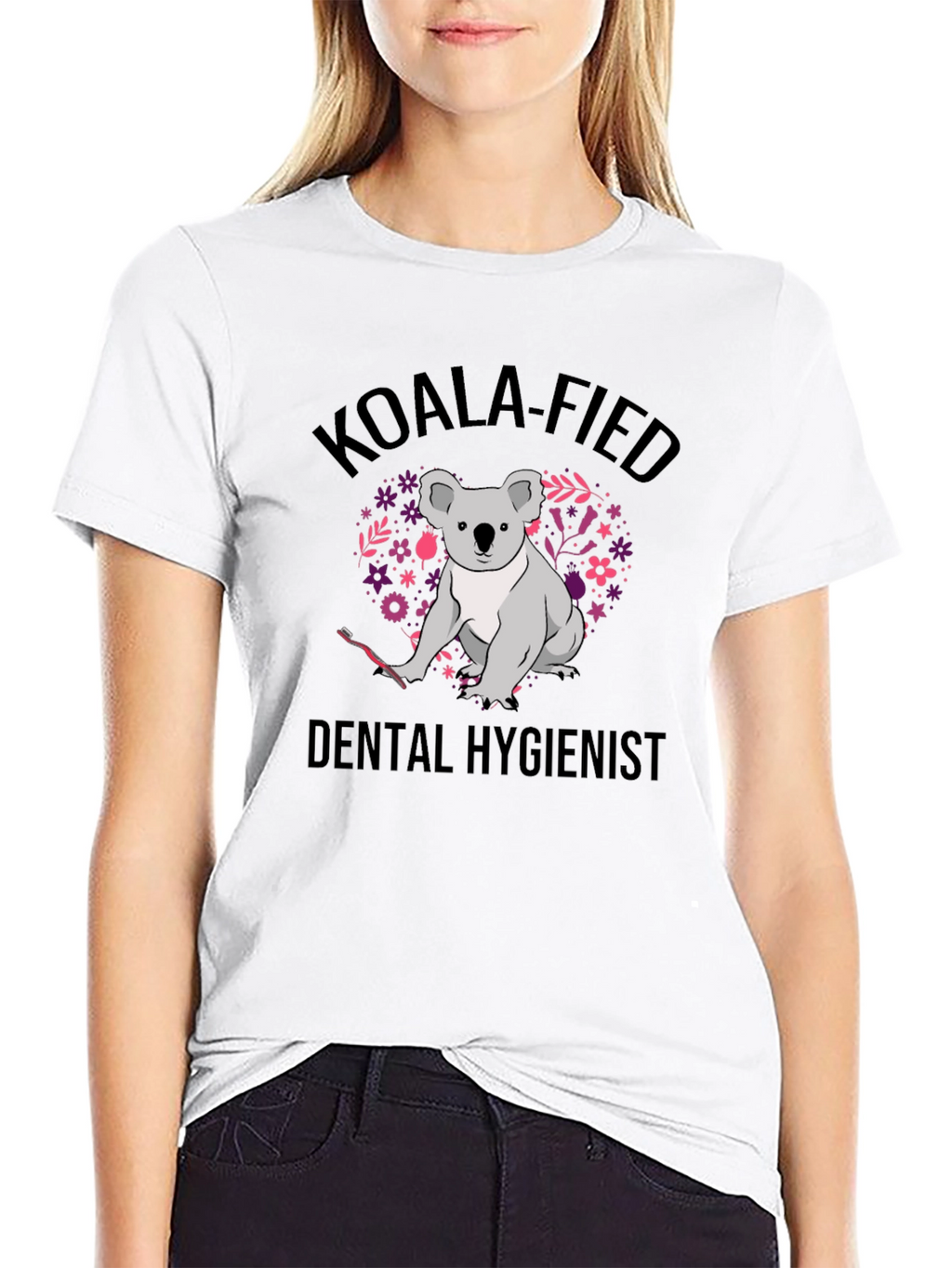 Koala-Fied Dental Hygienist Black T-Shirt