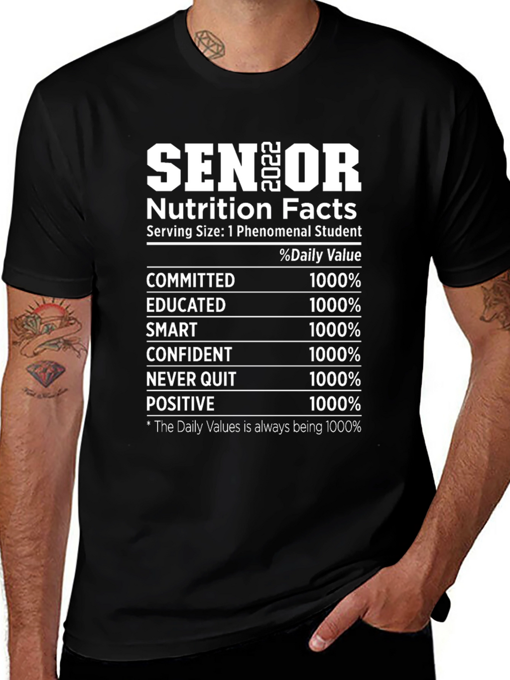 Senior 2022 Nutrition Facts T-Shirt