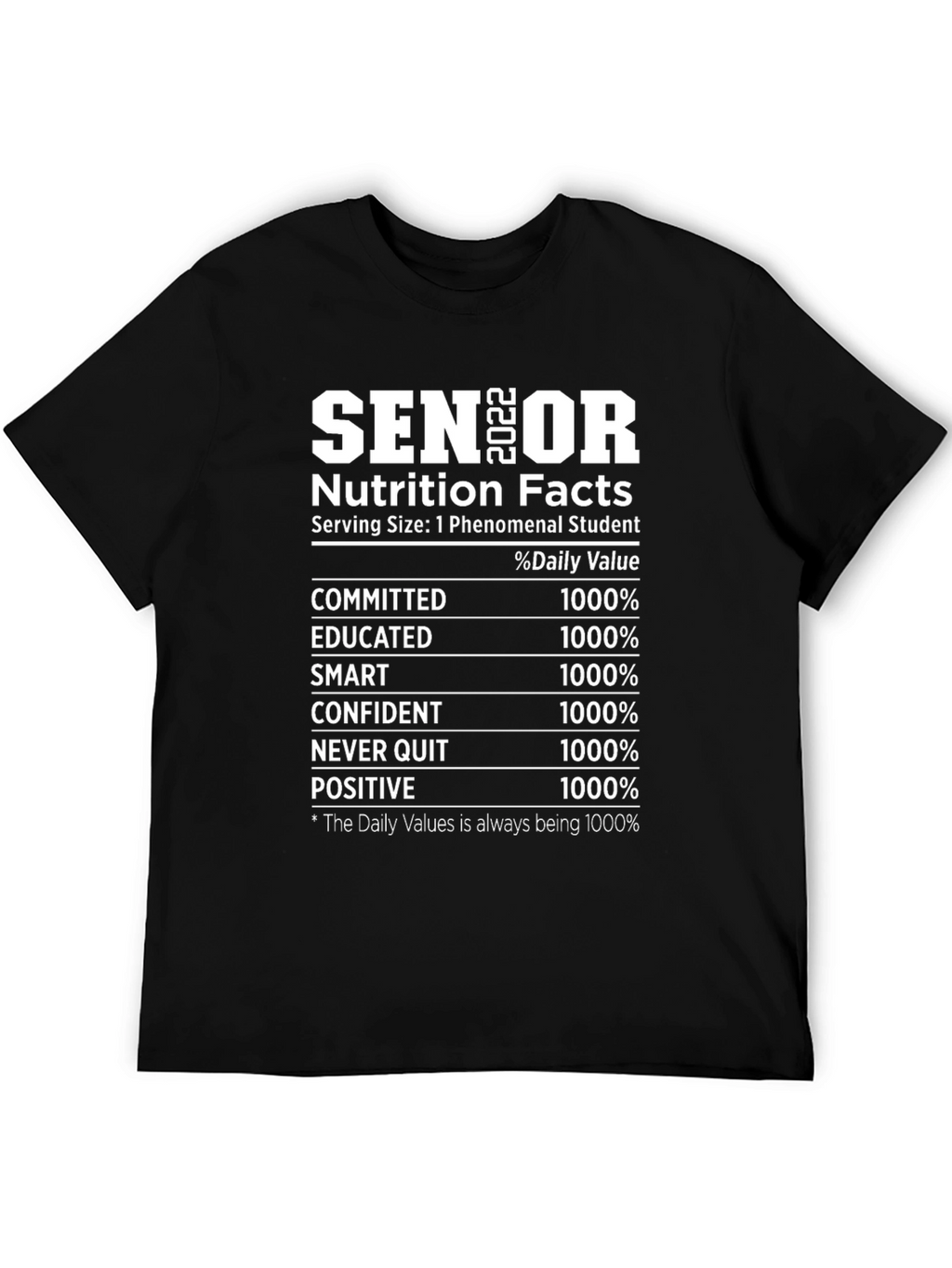 Senior 2022 Nutrition Facts T-Shirt
