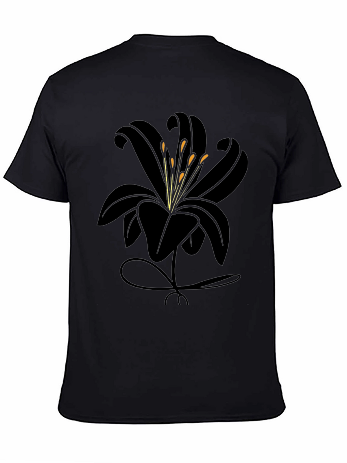 Black Lily Graphic Tee - Stylish Mens Casual Shirt