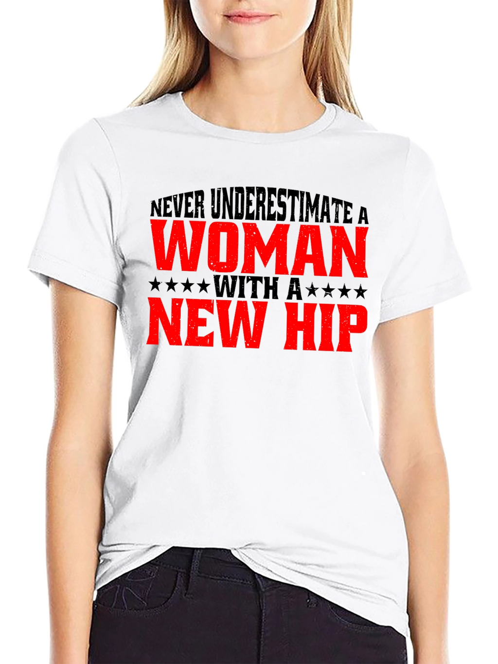 Woman With A New Hip Graphic Tee