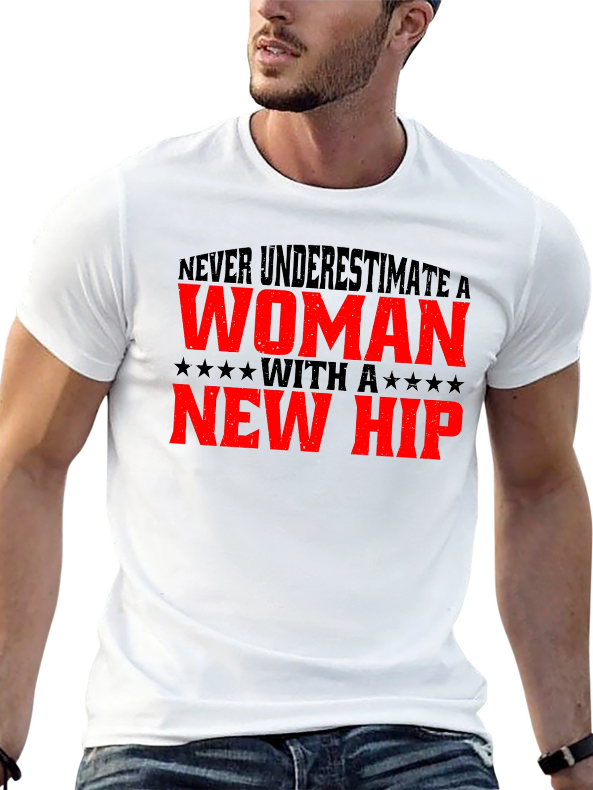 Woman With A New Hip Graphic Tee