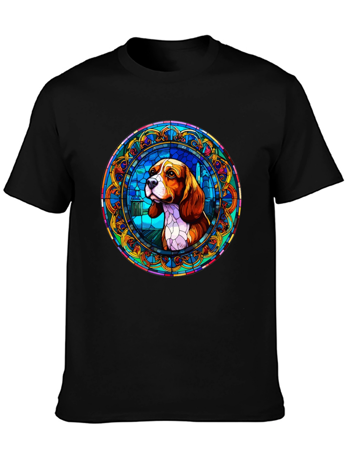 Beagle Stained Glass T-Shirt - Unique Dog Lover Gift