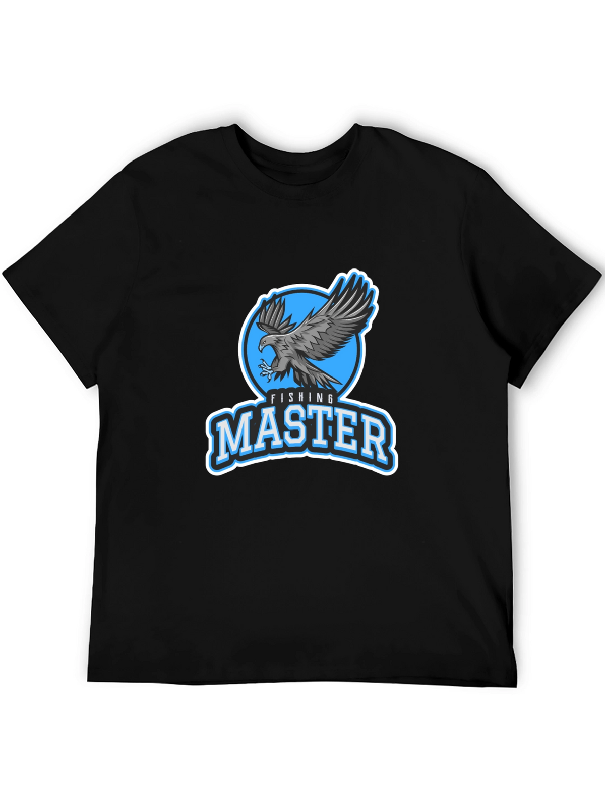 Fishing Master Eagle Graphic Black T-Shirt