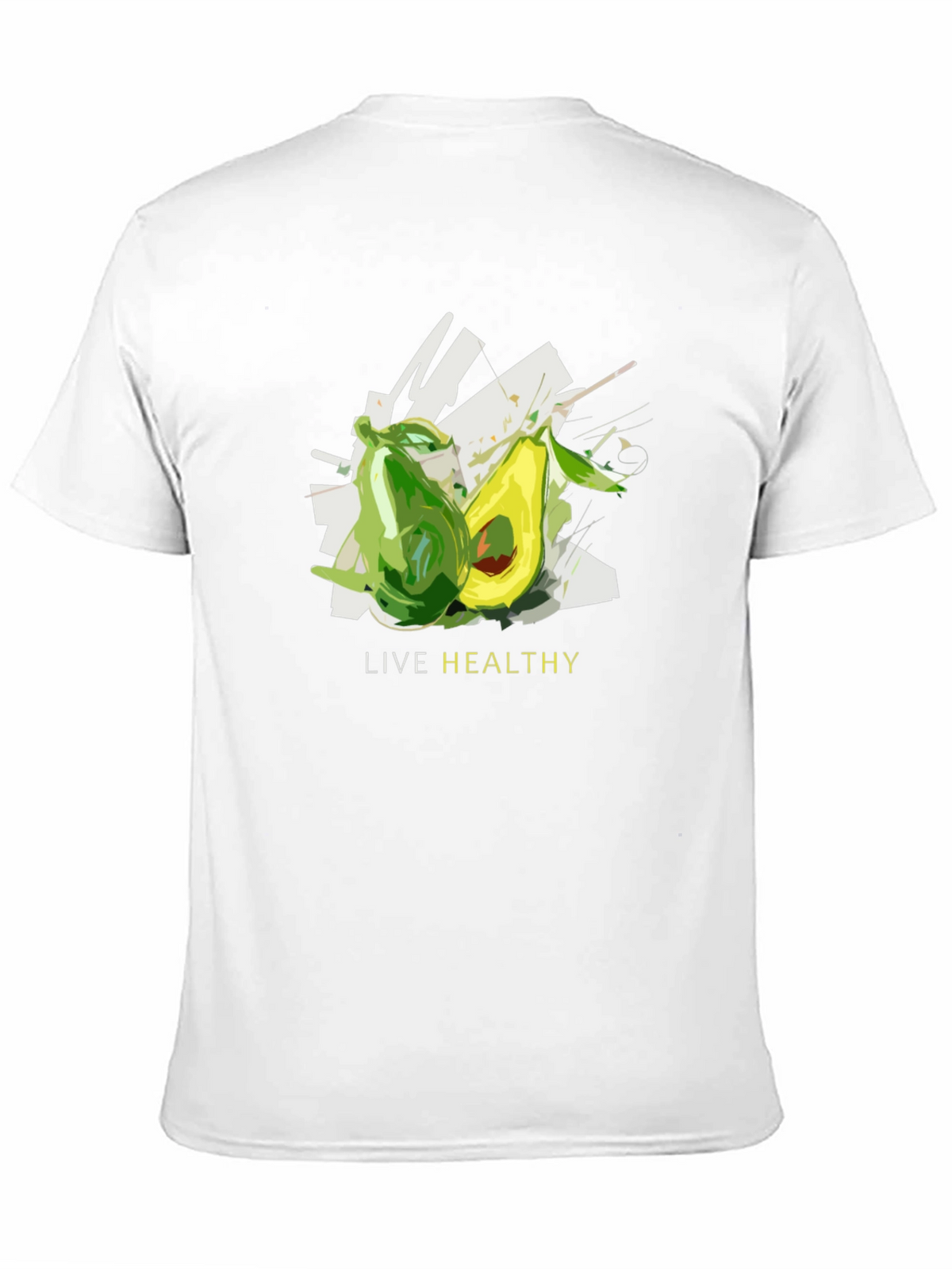Live Healthy Avocado Graphic Tee - Unisex Black T-Shirt
