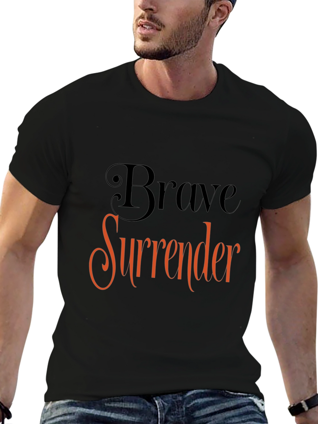 Brave Surrender Graphic Tee - Stylish Comfort