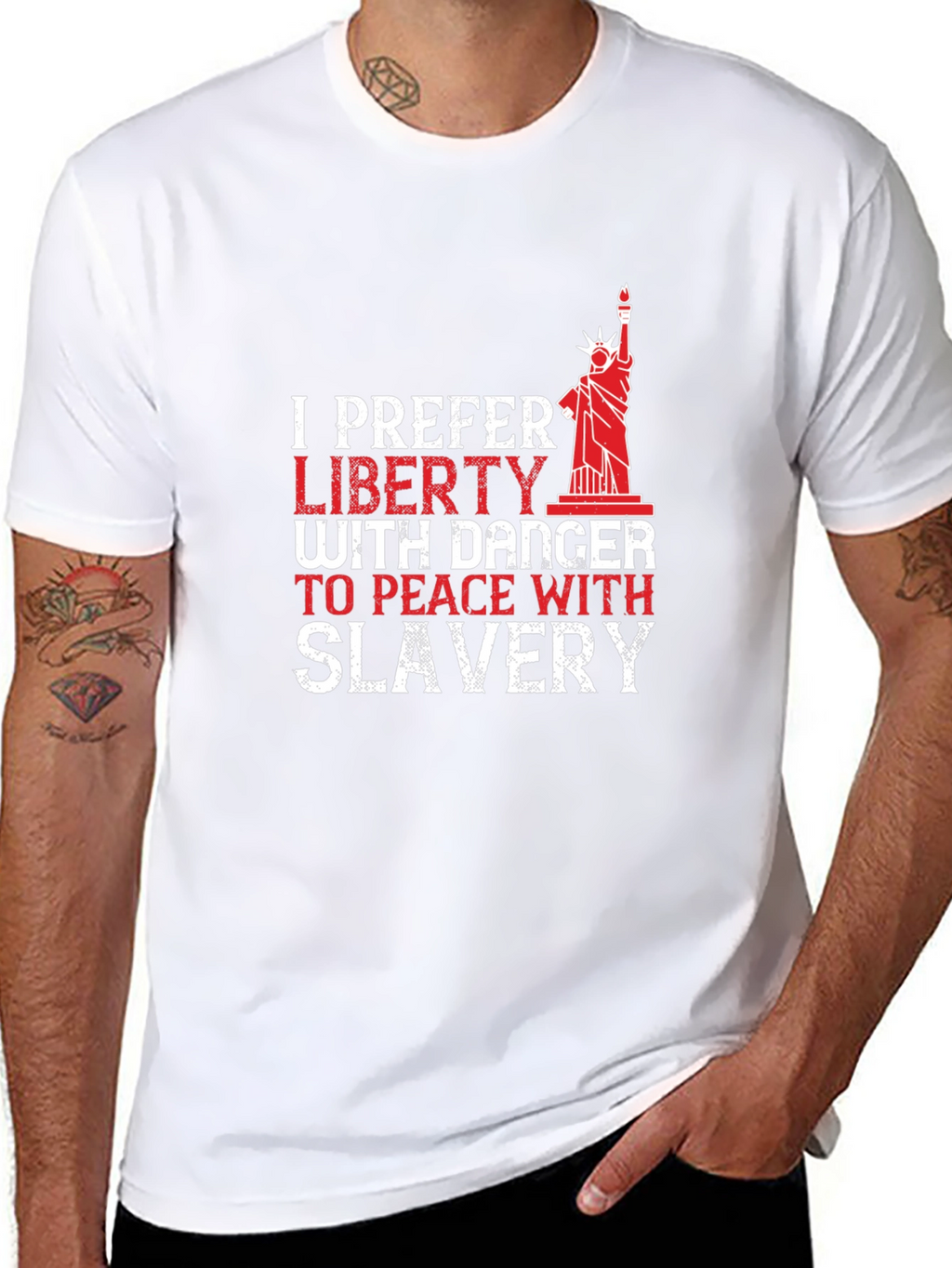 Liberty with Danger Mens T-Shirt
