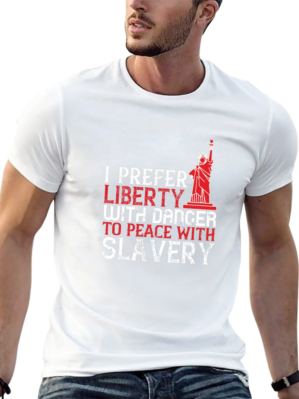Liberty with Danger Mens T-Shirt