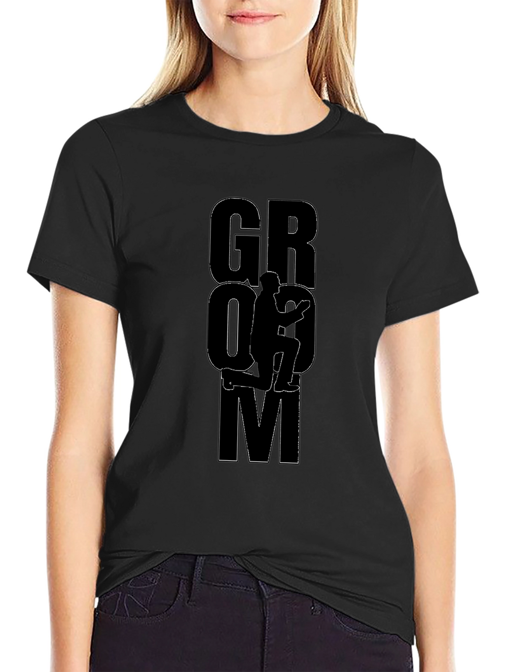 Groom Design Black T-Shirt
