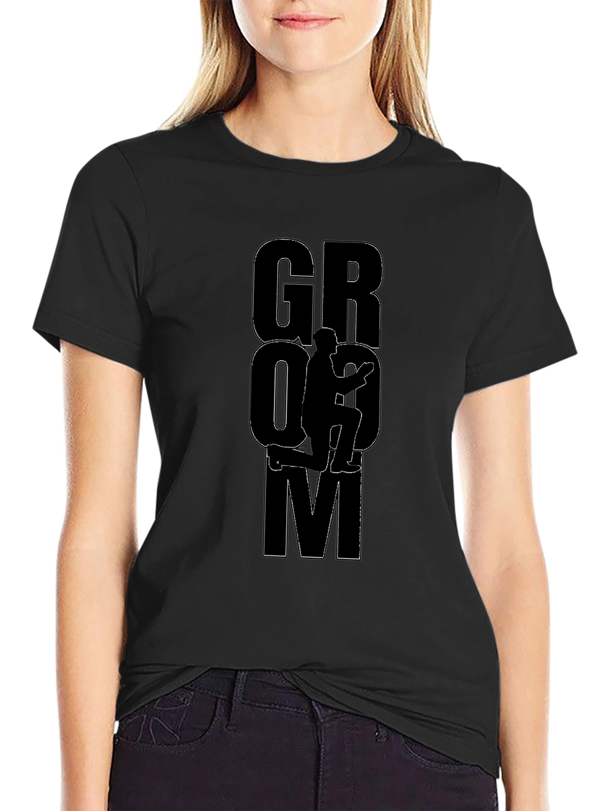 Groom Design Black T-Shirt