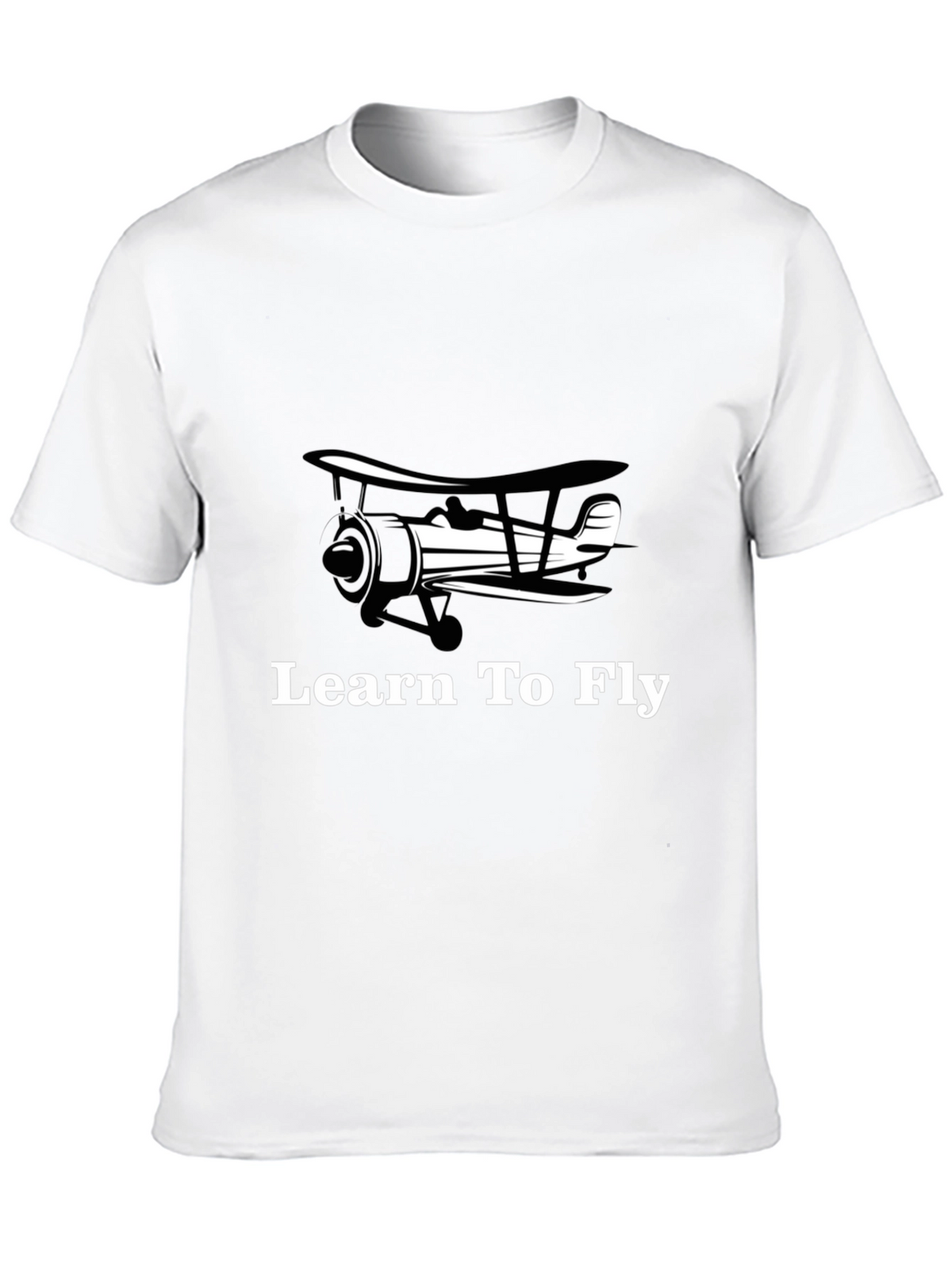 Learn to Fly Biplane T-Shirt - Aviation Tee
