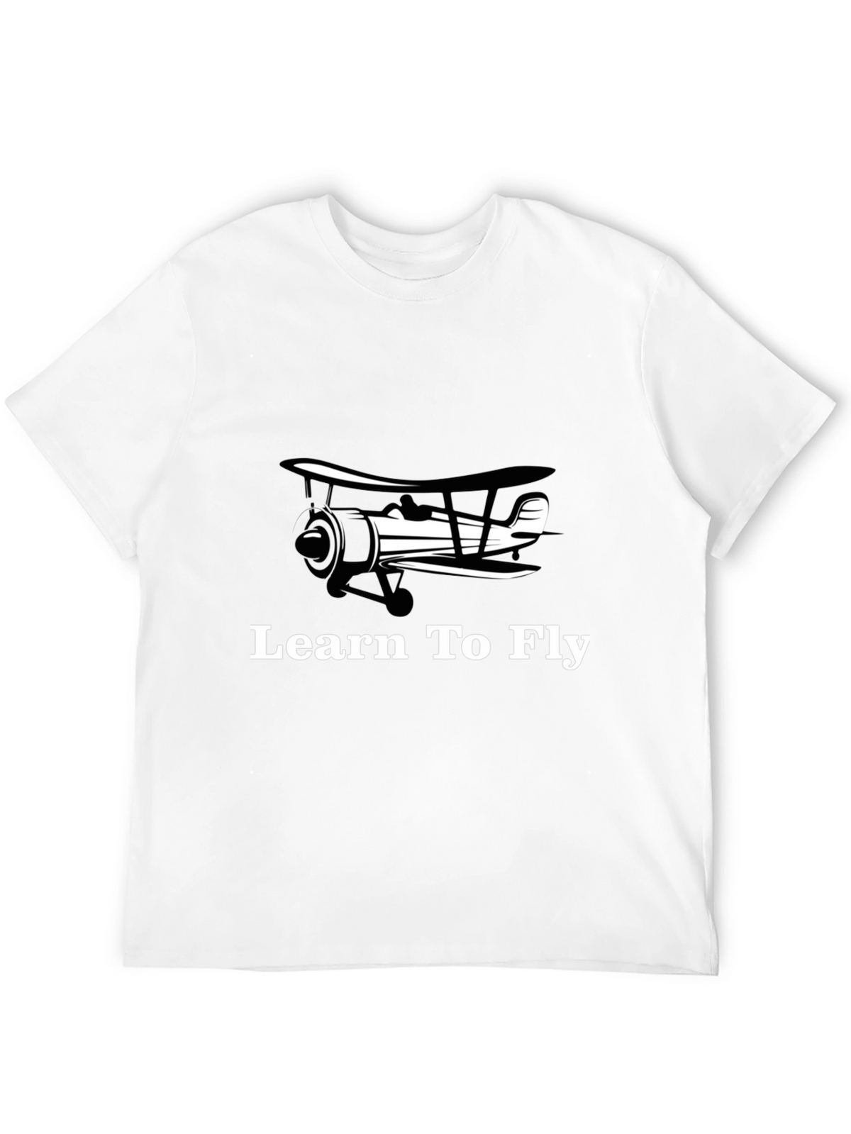 Learn to Fly Biplane T-Shirt - Aviation Tee