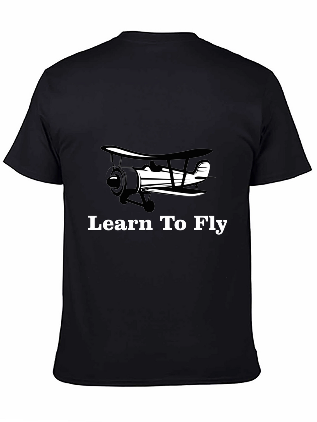 Learn to Fly Biplane T-Shirt - Aviation Tee