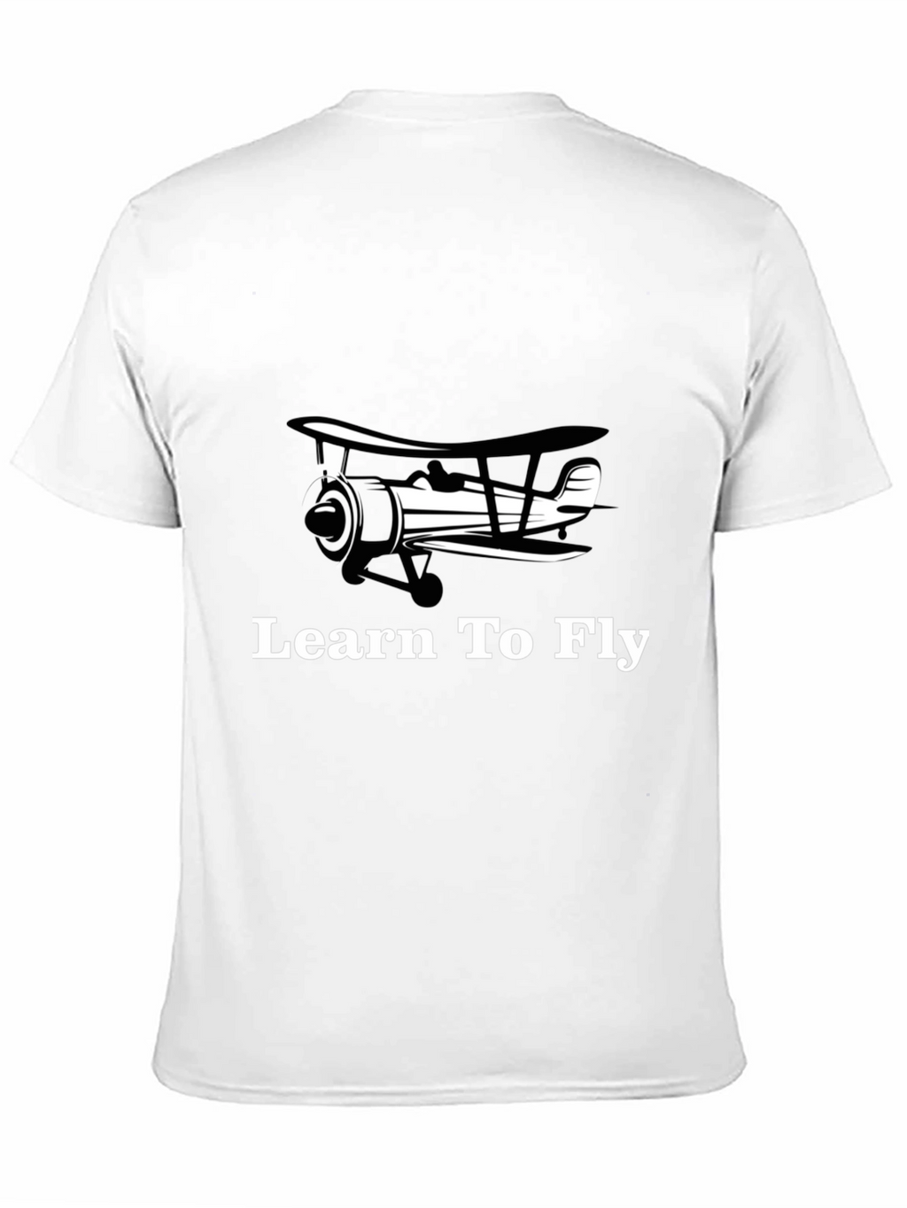 Learn to Fly Biplane T-Shirt - Aviation Tee