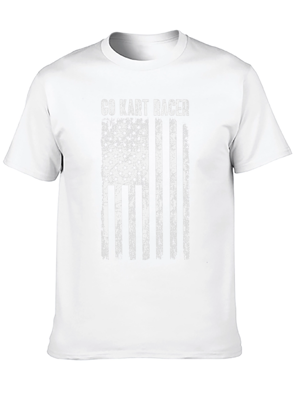 Go Kart Racer American Flag Graphic T-Shirt