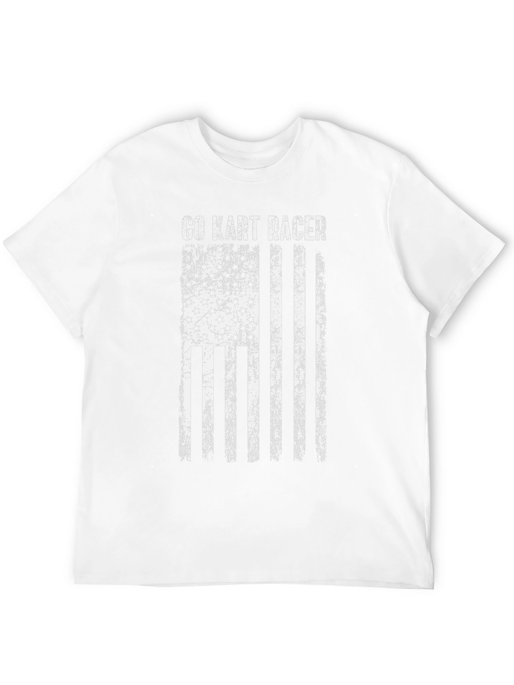 Go Kart Racer American Flag Graphic T-Shirt