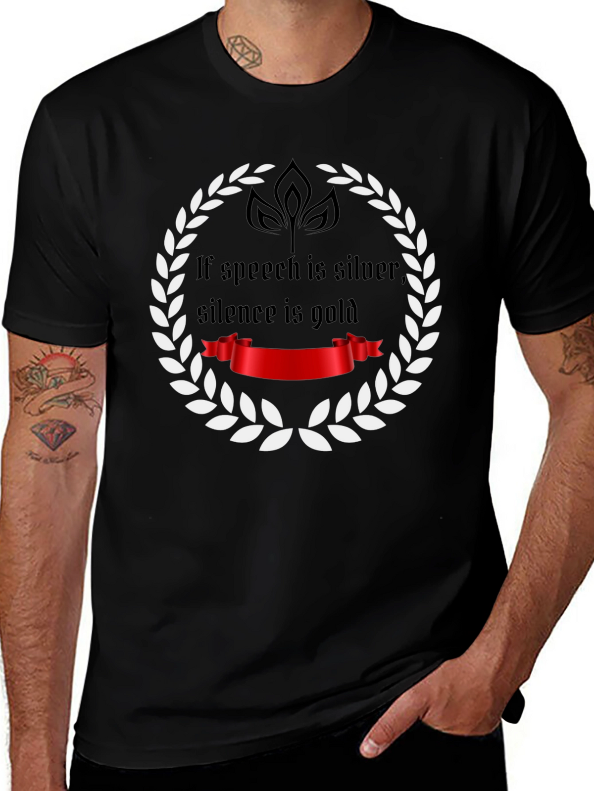Speech Silver Silence Gold T-Shirt