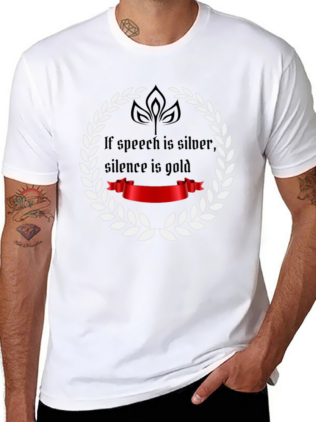 Speech Silver Silence Gold T-Shirt