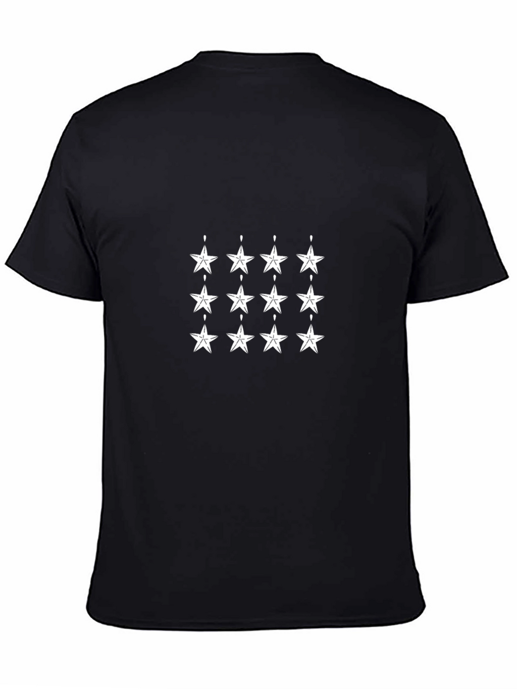 Starred Black Tee