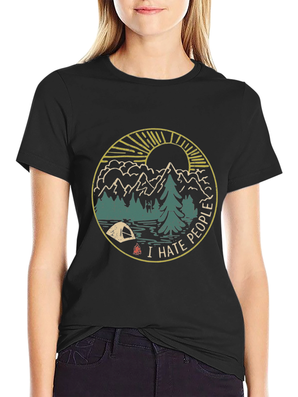 I Hate People Camping Graphic T-Shirt