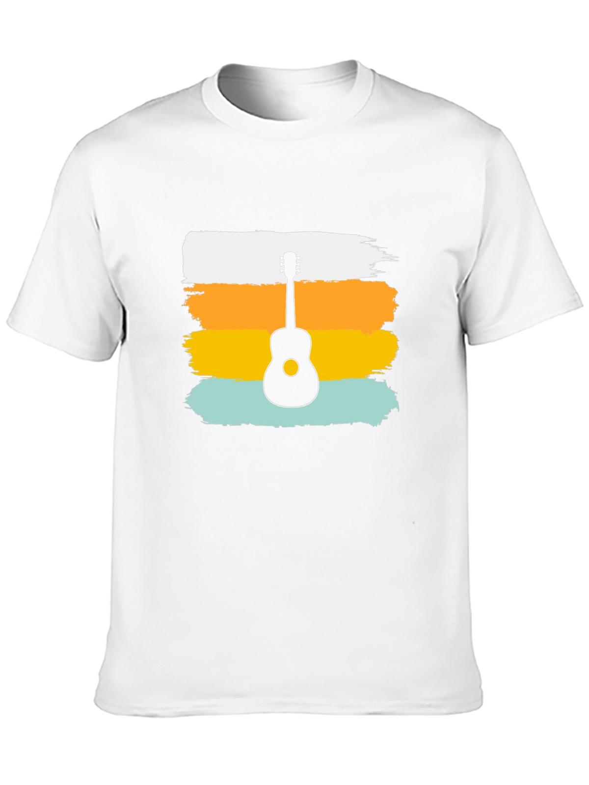 Retro Guitar Silhouette Tee - Cool Graphic Design