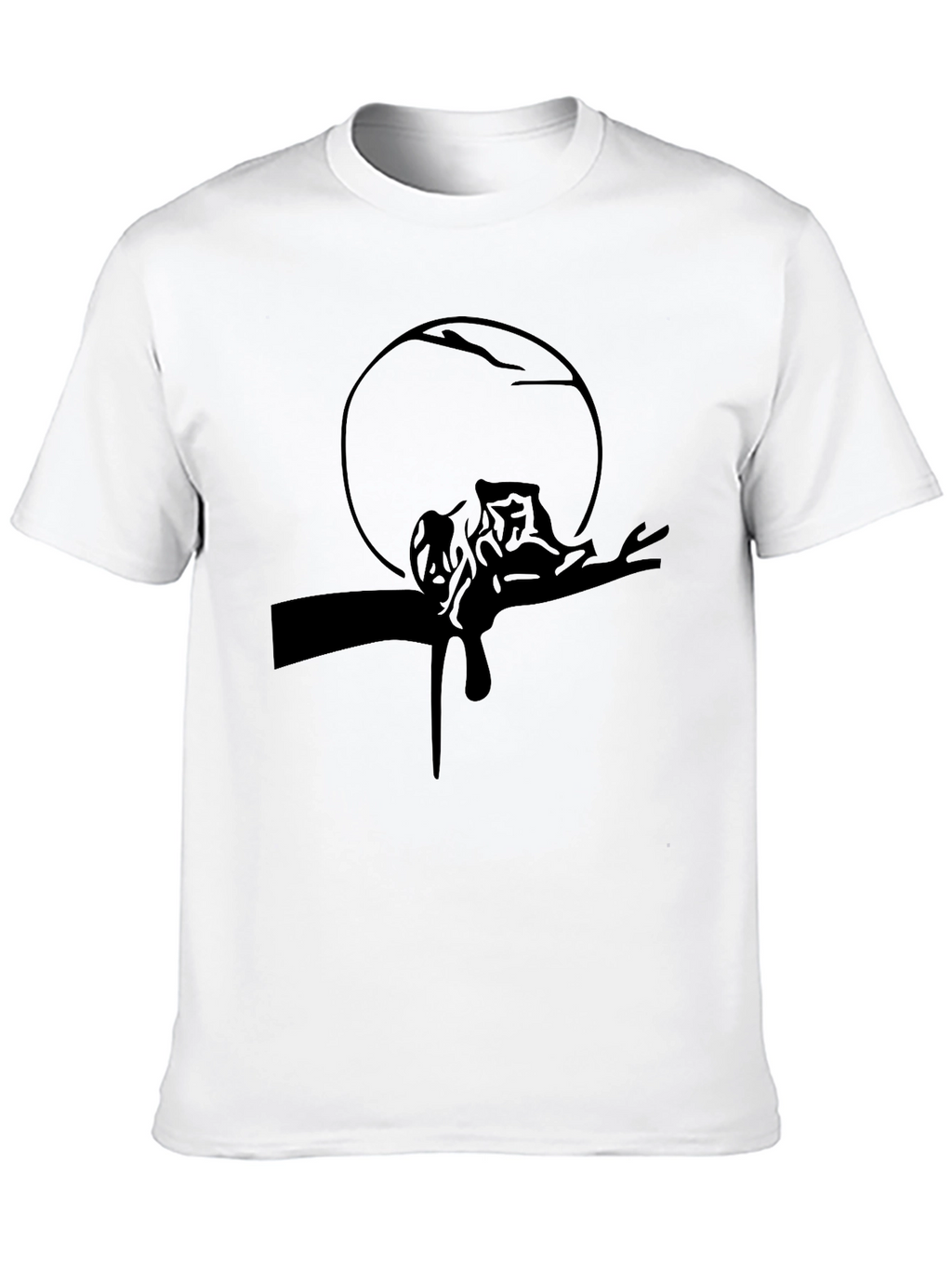 Black Cat Silhouette Graphic Tee - Mens
