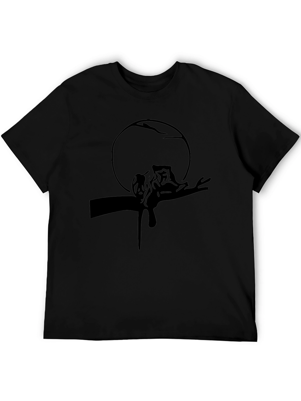 Black Cat Silhouette Graphic Tee - Mens