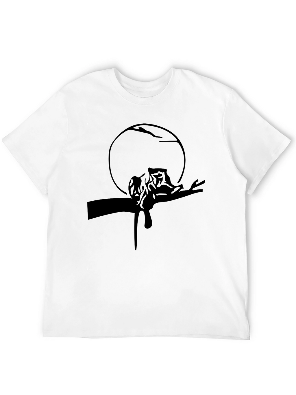 Black Cat Silhouette Graphic Tee - Mens