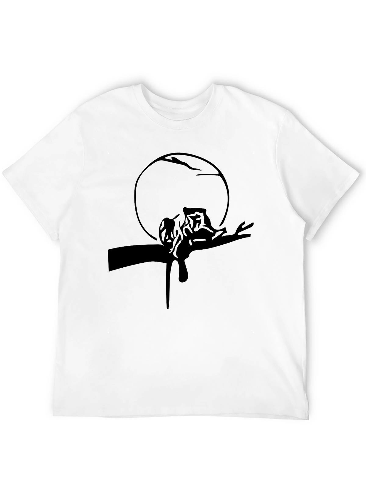 Black Cat Silhouette Graphic Tee - Mens