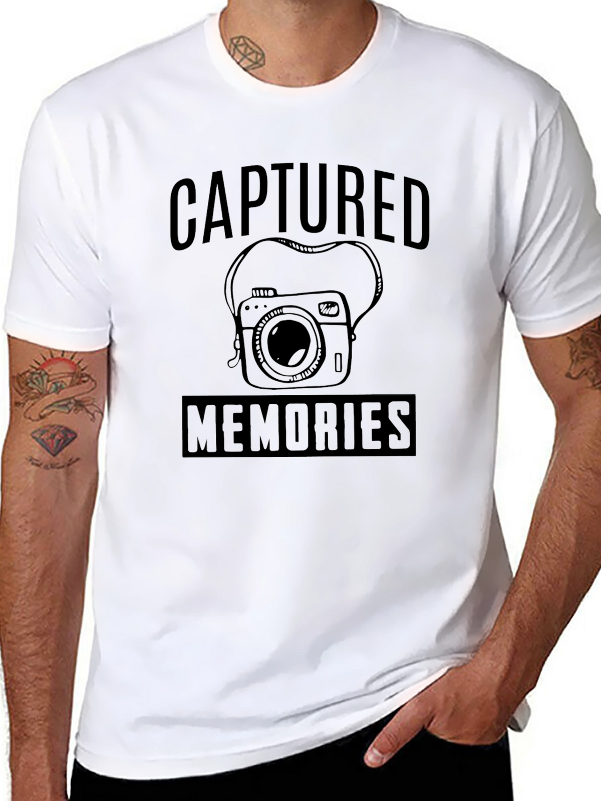 Captured Memories Black Graphic Tee