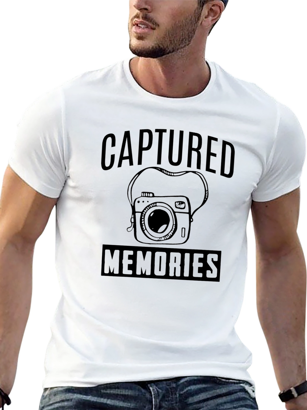 Captured Memories Black Graphic Tee
