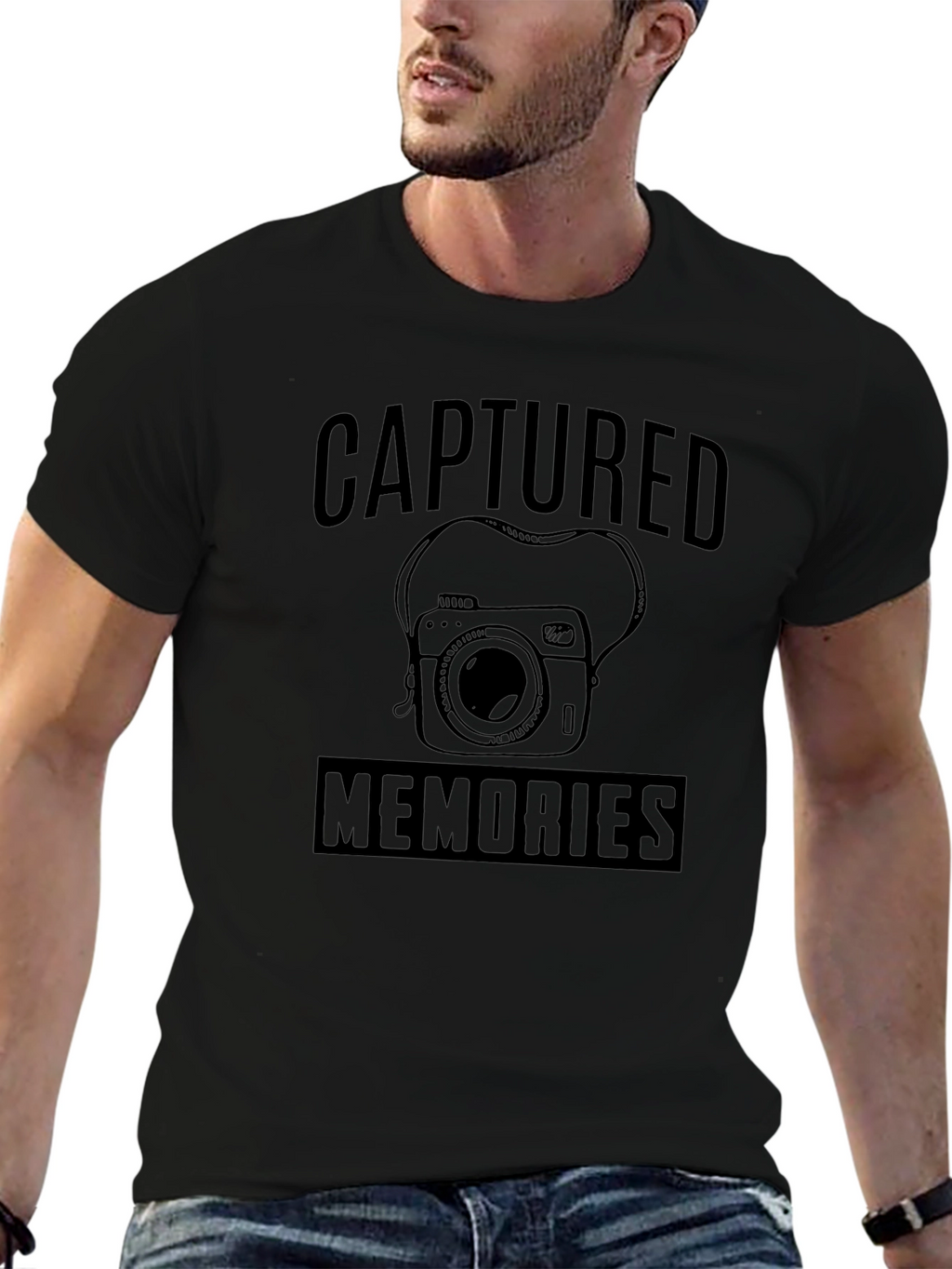Captured Memories Black Graphic Tee