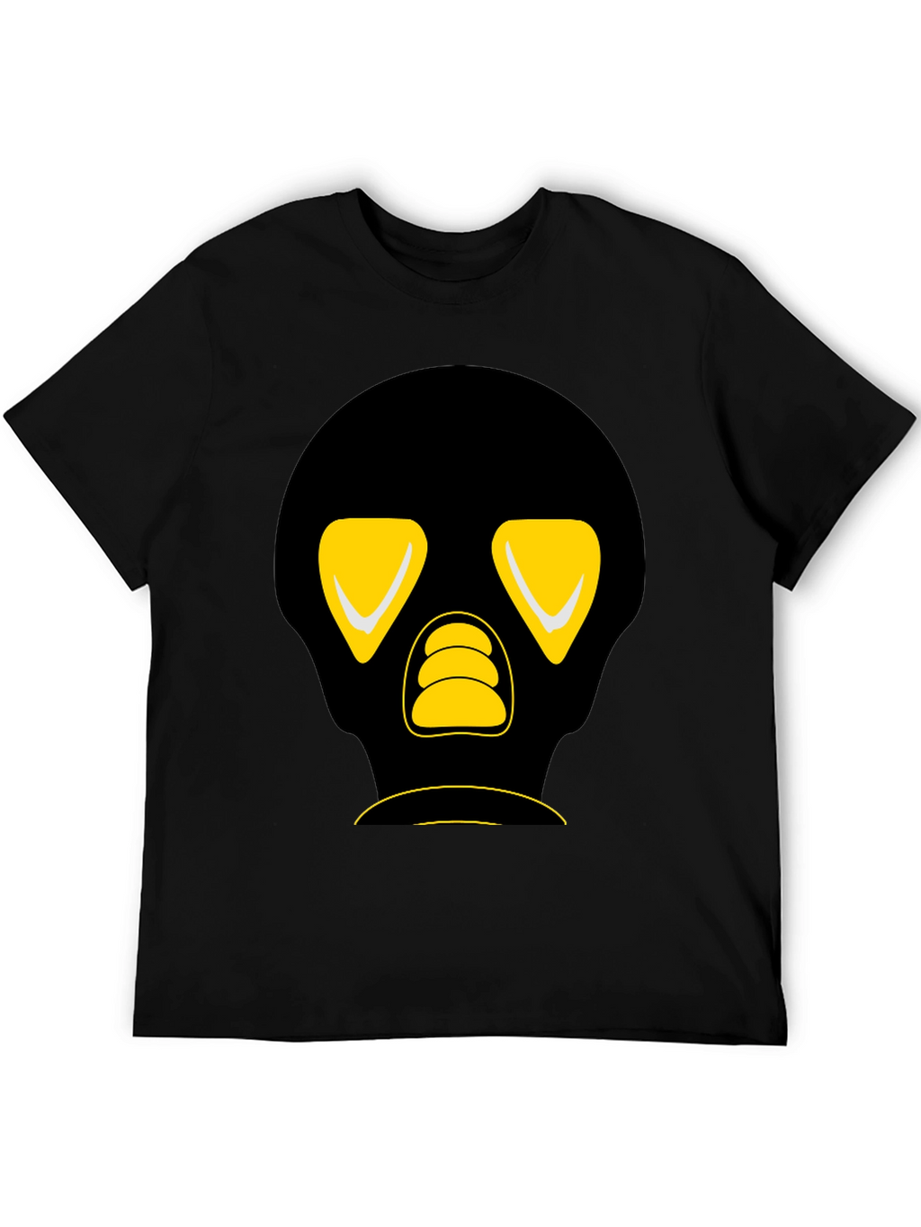 Black T-Shirt with Graphic Skull Design