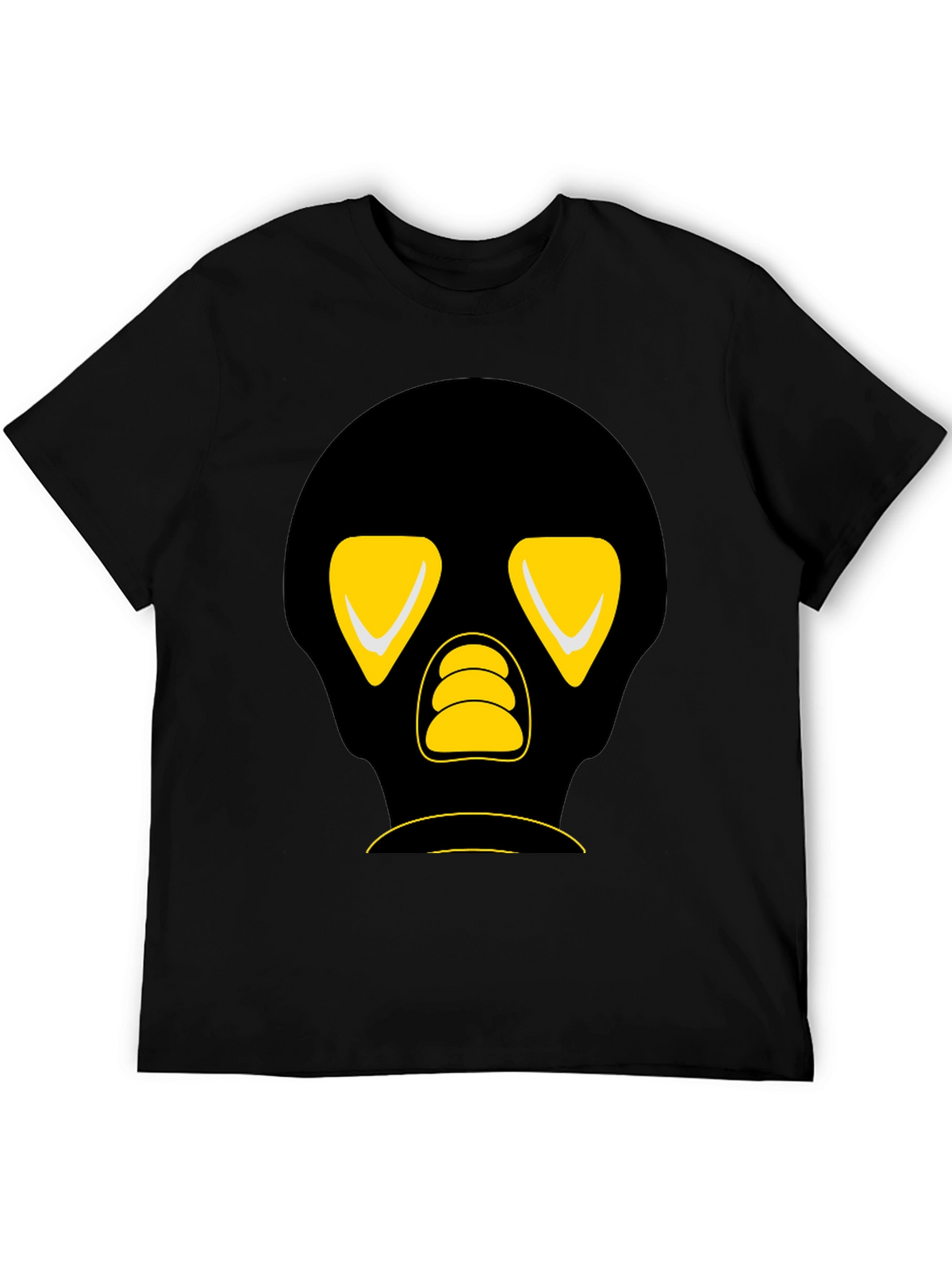 Black T-Shirt with Graphic Skull Design