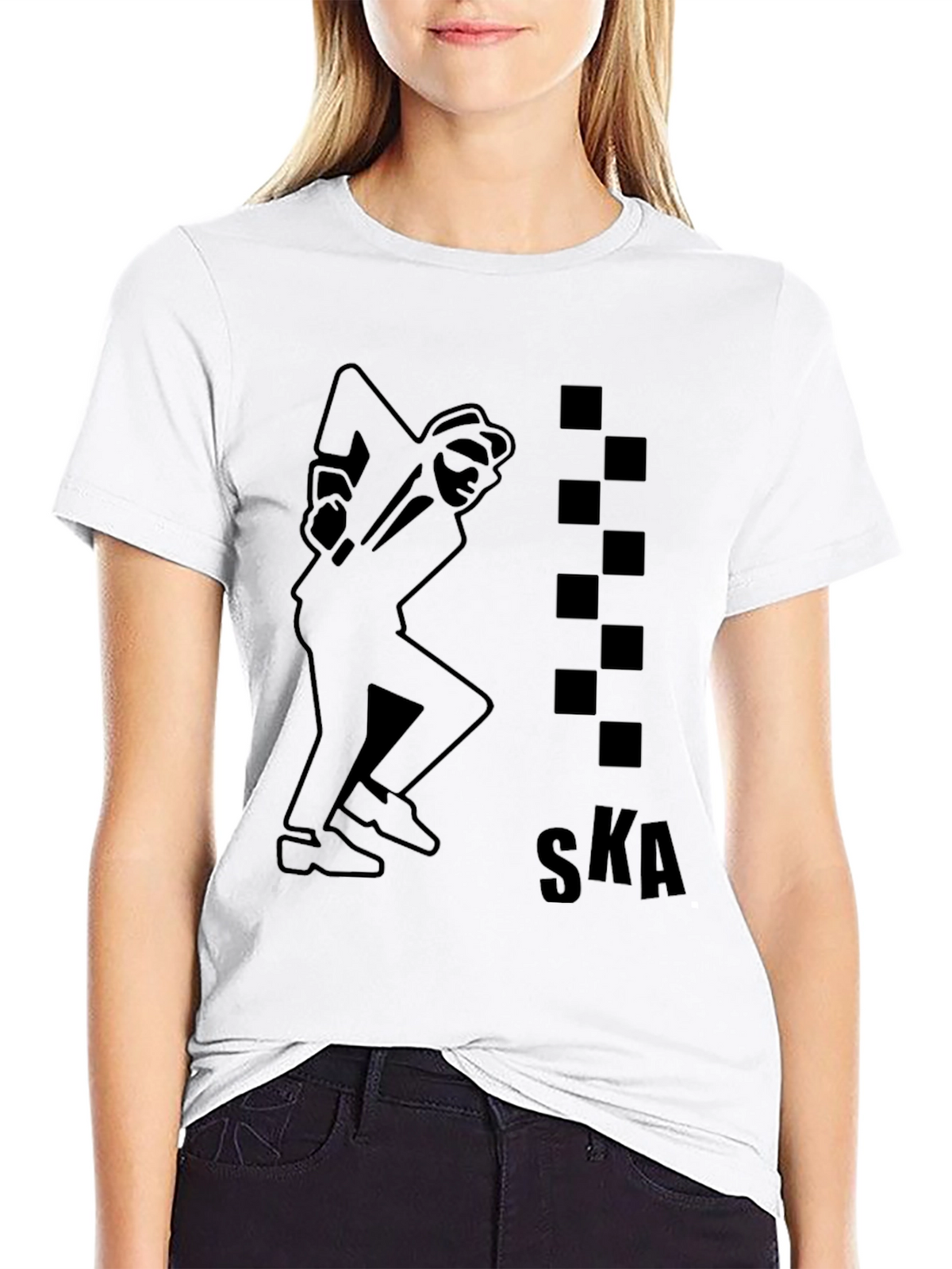 Mens Black Ska Graphic Tee