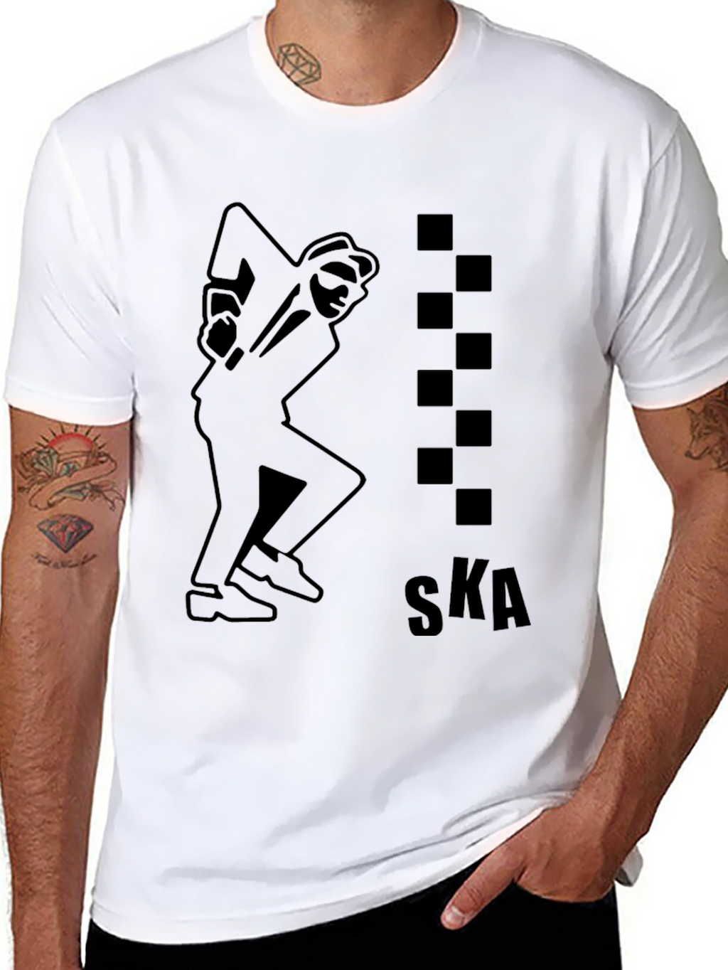 Mens Black Ska Graphic Tee