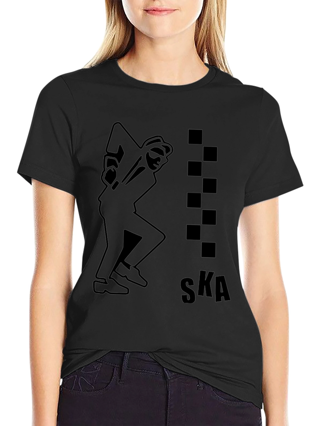 Mens Black Ska Graphic Tee