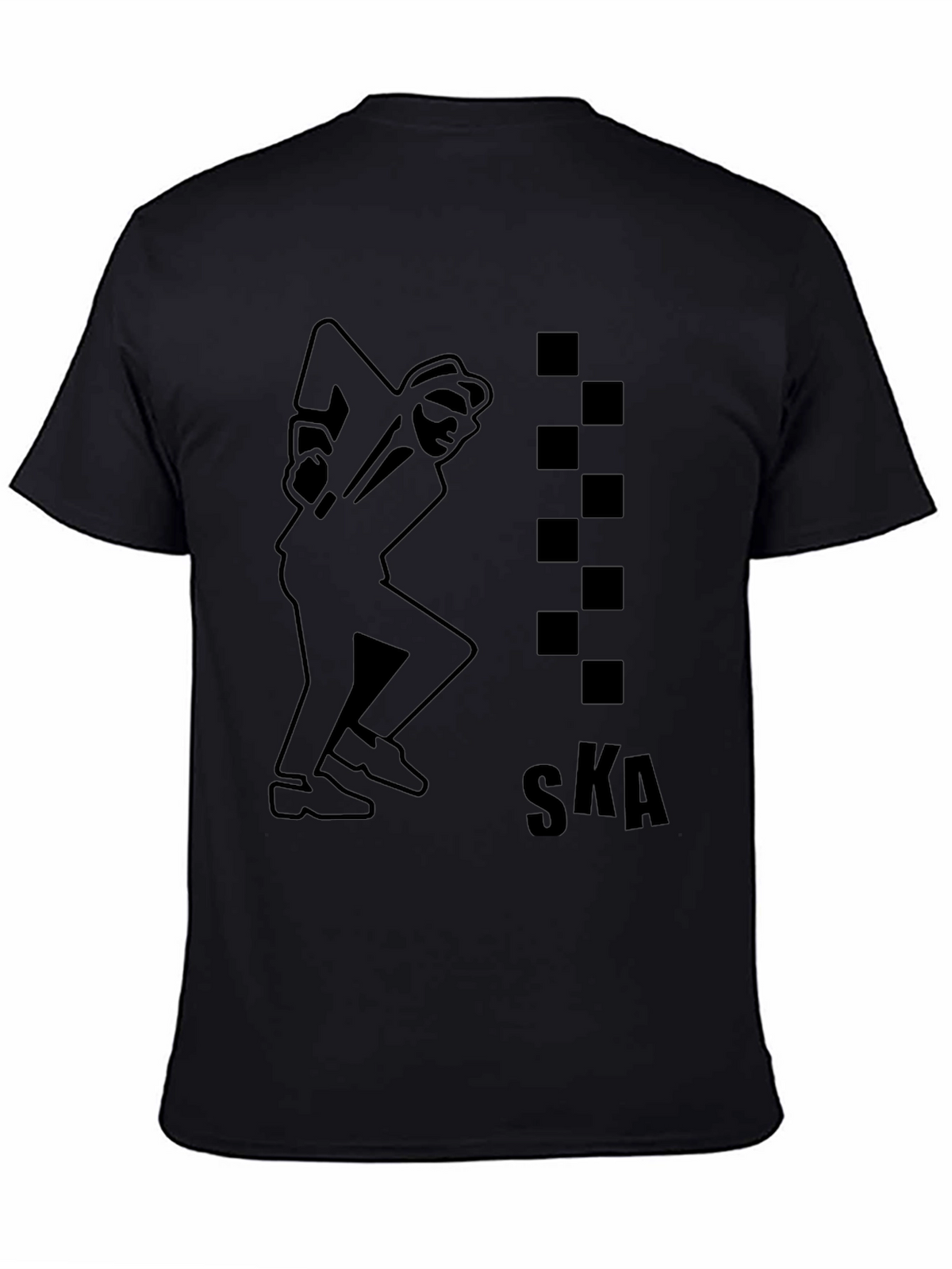 Mens Black Ska Graphic Tee
