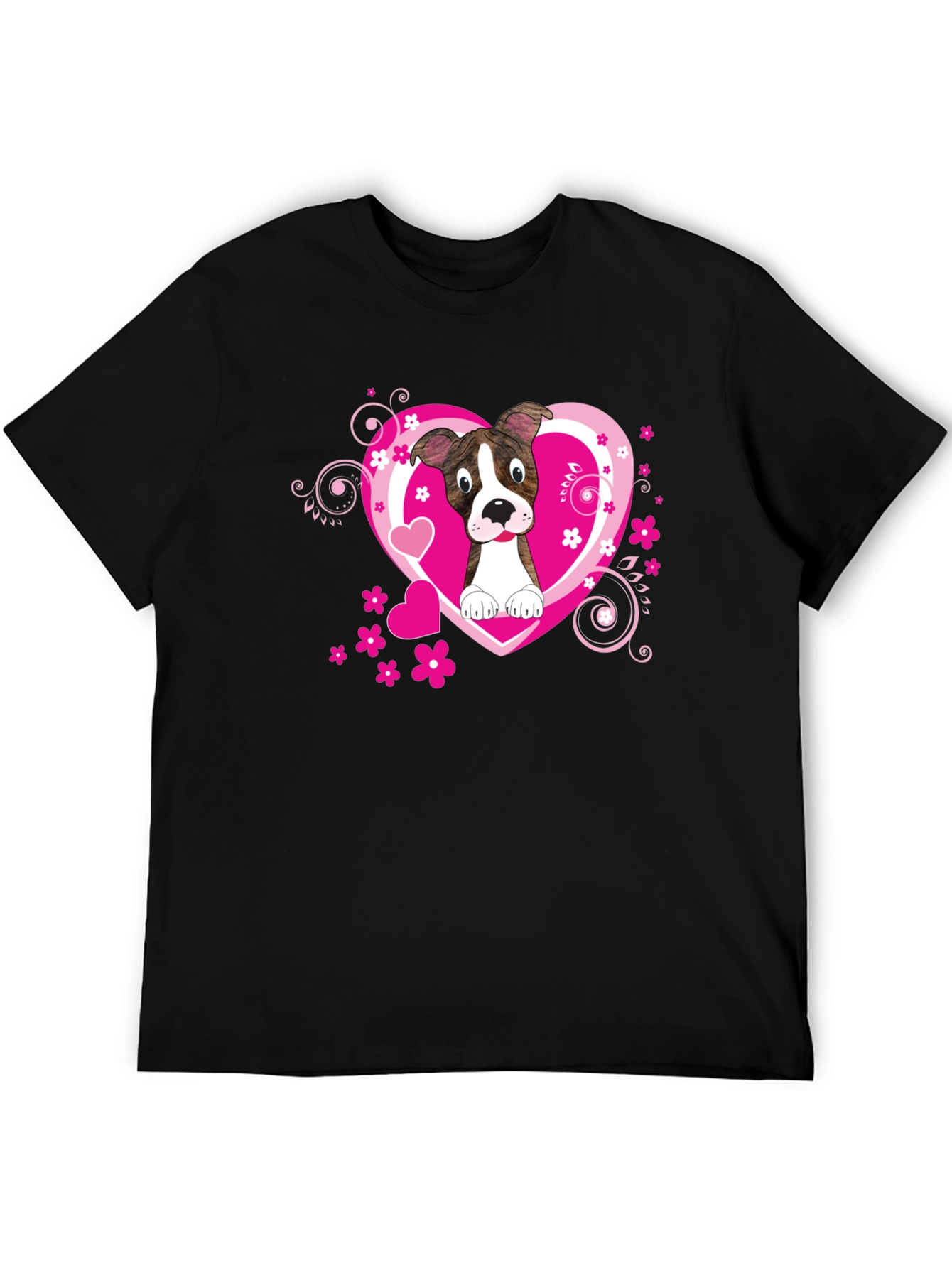 Dog Lover Tee: Heart Pup Graphic T-Shirt